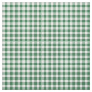 Tecido de padrão Gingham de verificação verde e