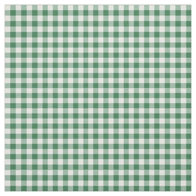 Tecido de padrão Gingham de verificação verde e br (Modelo)