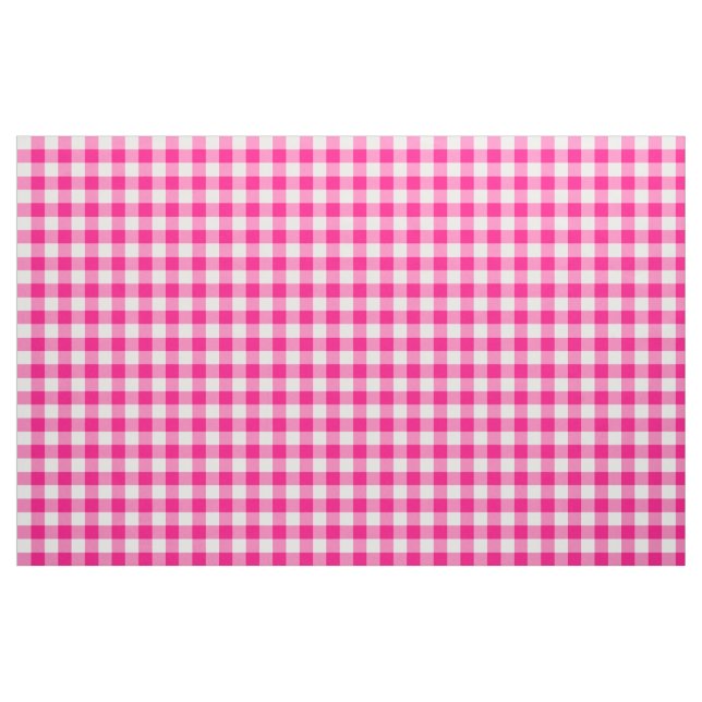 Tecido de Padrão Gingham Rosa Quente (Jarda)