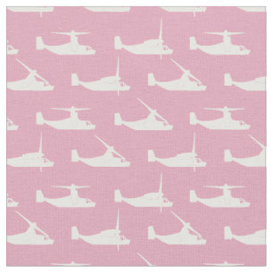 Tecido de padrão Osprey V-22 rosa branco