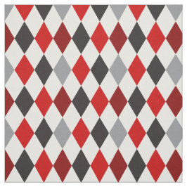 Tecido de Padrão Raider Red & Black Argyle