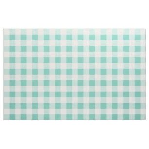 Tecido de Padrão Turquoise Gingham