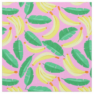Tecido de padrões de bananas