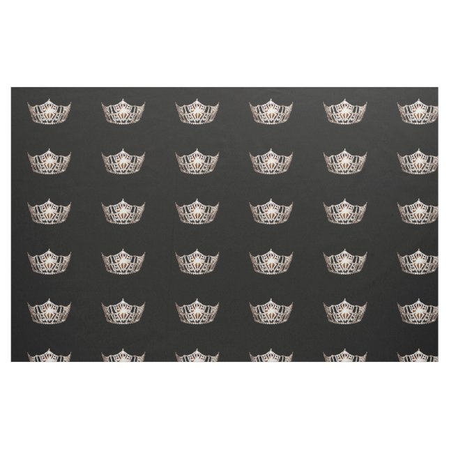 Tecido de padrões de grande coroa estilo Miss Amér (Fat Quarter)