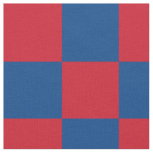 tecido de padrões de tabuleiro vermelho e azul