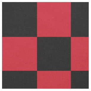 tecido de padrões de tabuleiro vermelho e preto