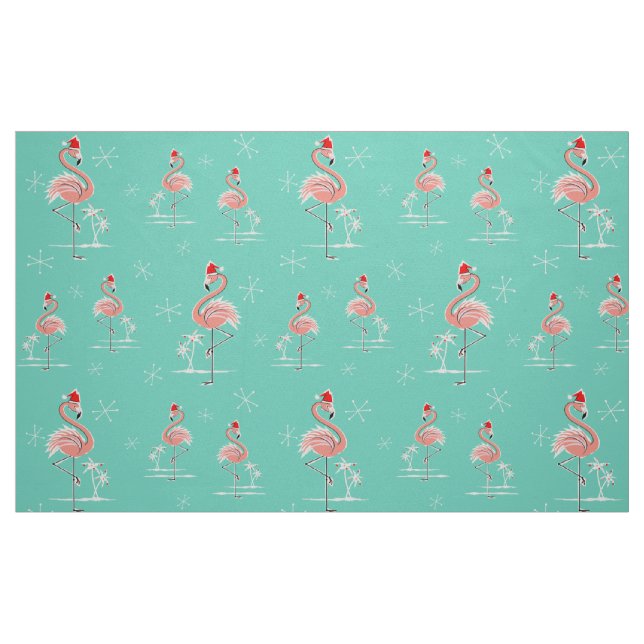 Tecido de padrões multi-grandes do Flamingo de Nat (Fat Quarter)