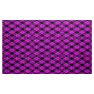 Tecido de padrões roxo e preto para verificação