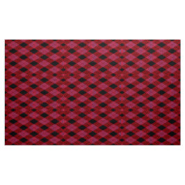 Tecido de padrões vermelho e preto com verificação