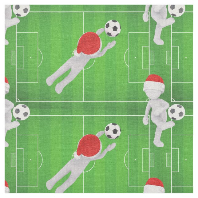 tecido de papais noeis de futebol (Detalhe)