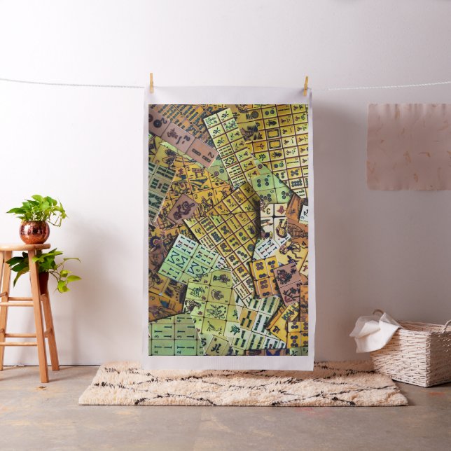 Tecido de papel da colagem do Mah Jongg (In Situ)