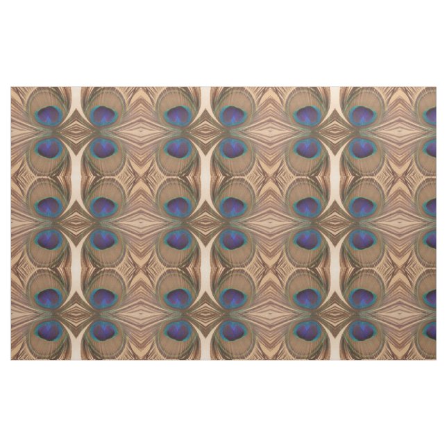 Tecido de pena de peacock (Fat Quarter)