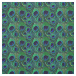 Tecido de pena de Peacock - Marinho azul verde-azu