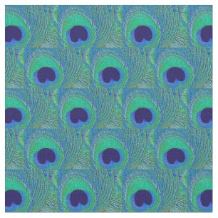 Tecido de pena de Peacock - Teto Marinho Azul Verd