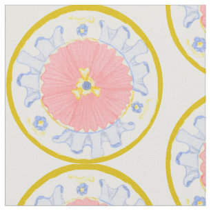 Tecido de Plate de Medalhão Floral de Paixão Cla