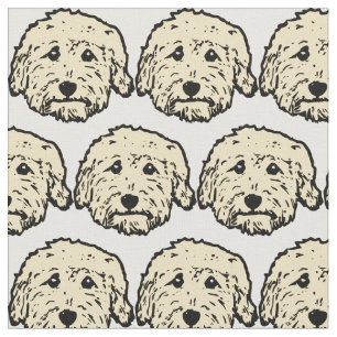 tecido de porta com cães Apricot Doodle