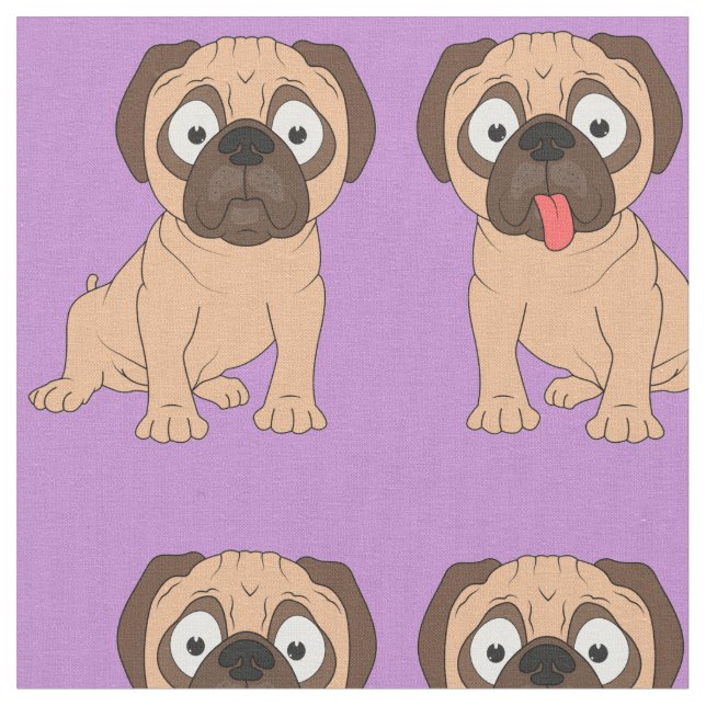 Tecido de Pug Personalizável Cubo (Detalhe)