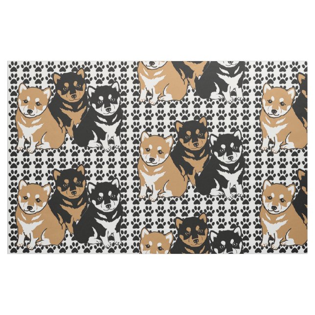 Tecido de Raça de Cães Shiba Inu (Fat Quarter)