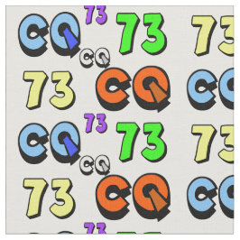 Tecido de rádio Ham 73 e CQ