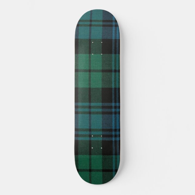 Tecido de Tartan 8, 1/4", skateboard Deck (Frente)
