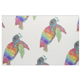 Tecido de Tartaruga do Mar Colorida