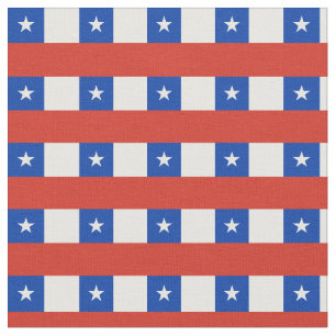 Tecido de tendências da bandeira chilena e do Chi