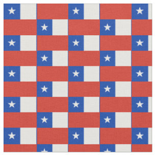 Tecido de tendências da bandeira chilena e do Chi