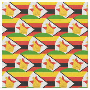 Tecido de tendências do Zimbábue Flag & Zimbábu