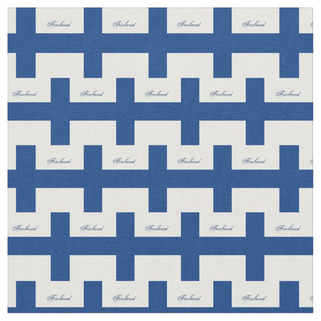 Tecido de tendências finlandês Flag e finlandês/fa (Detalhe)