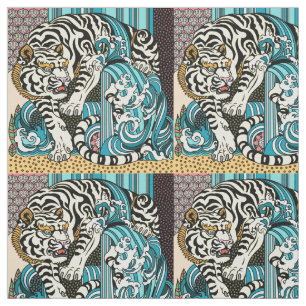 Tecido de Tigre Branco Feng Shui