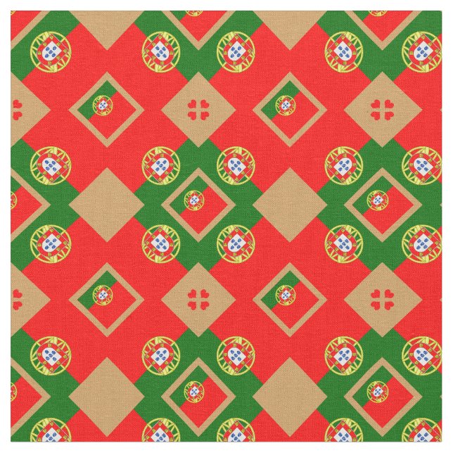 Tecido de Trendy de Portugal e Bandeira (Detalhe)