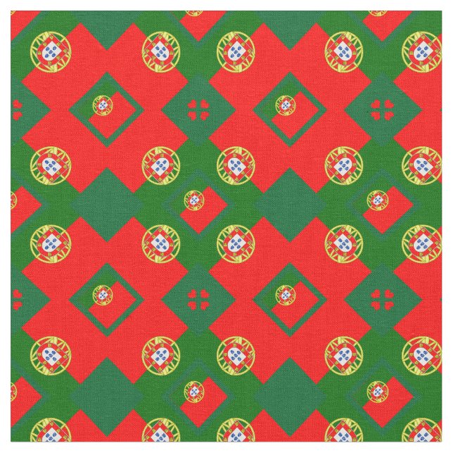 Tecido de Trendy de Portugal e Bandeira (Detalhe)
