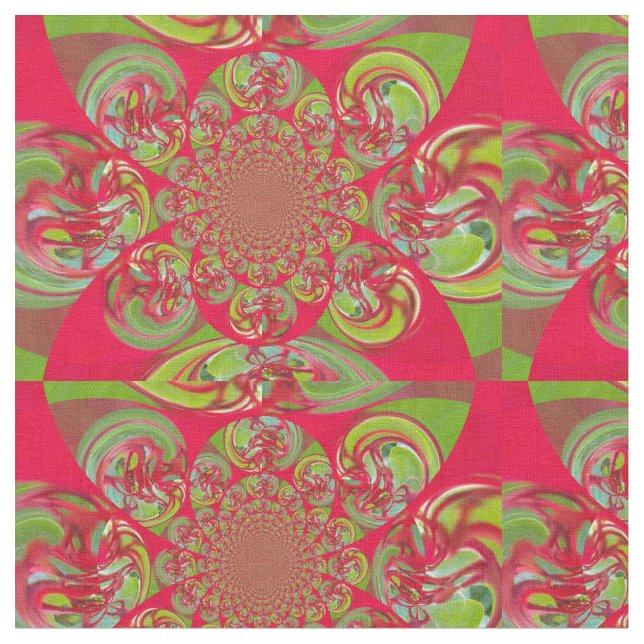 Tecido de vetor design de padrão verde vermelho se (Detalhe)