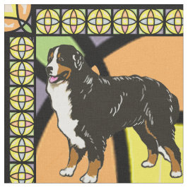 tecido de "vidro manchado" de Bernese Mountain dog