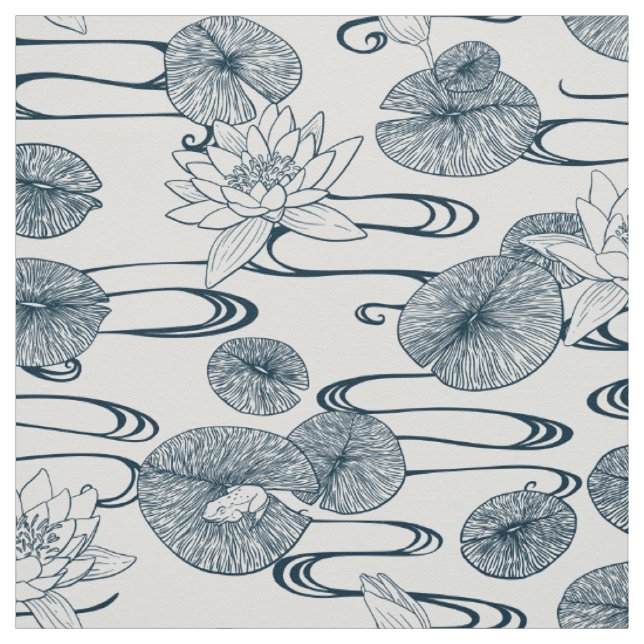 Tecido de Waterlily Pond White Waterlily (Modelo)