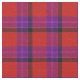 Tecido de Xadrez no padrão de marrom roxo vermelh