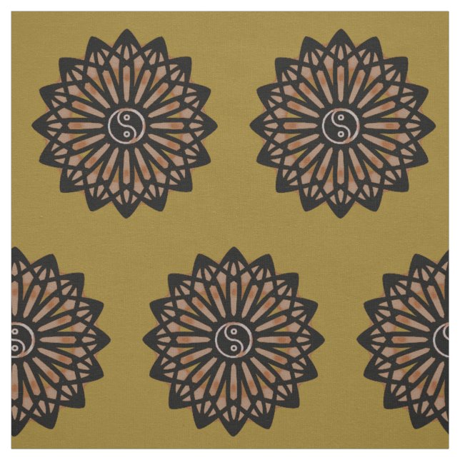 Tecido de Yin Yang - café Brown (Modelo)