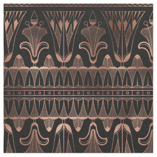 Tecido Deco de Arte Rosa Dourada e Negra