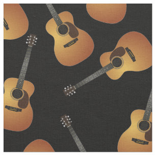 Tecido Decor de Sala de Músicas de Guitarra