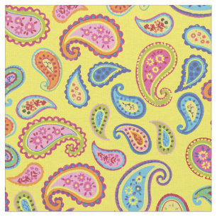 Tecido Decoração Colorida Infantil no Estilo Paisley Marr
