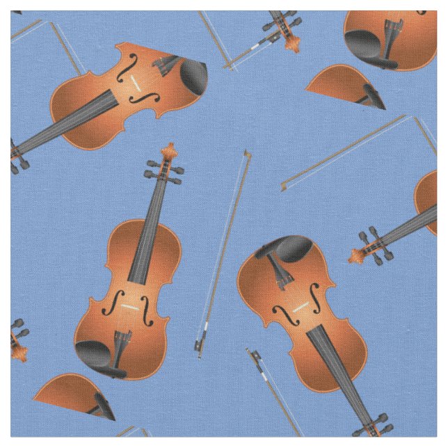 Tecido Decoração de Sala de Música de Viola Azul (Detalhe)