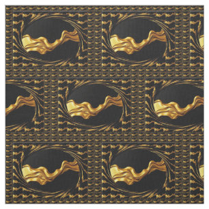 Tecido Decorativo Preto Dourado Cristão Por Ya