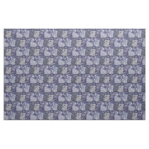 Tecido Dedham Blue & White Rabbit Cerâmica Azulejo Art