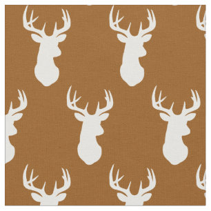 Tecido Deer Head Silhouettes Country Cabine