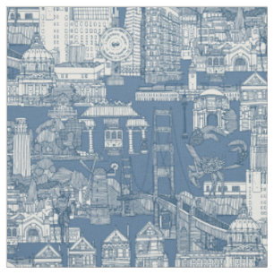 Tecido denim cobalto de San Francisco