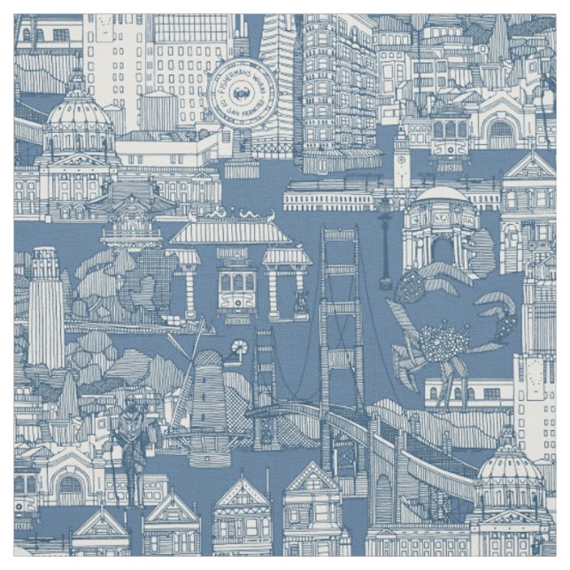 Tecido denim cobalto de San Francisco (Modelo)