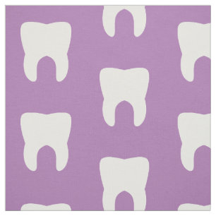 Tecido Dentes brancos em um fundo roxo