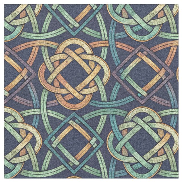 Tecido Desenho Abstrato de Entrelaçamento de Nó Celta Ant (Detalhe)