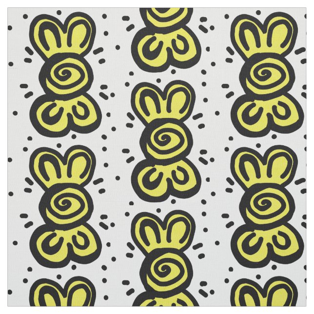 Tecido desenho animado de arco amarelo (Modelo)