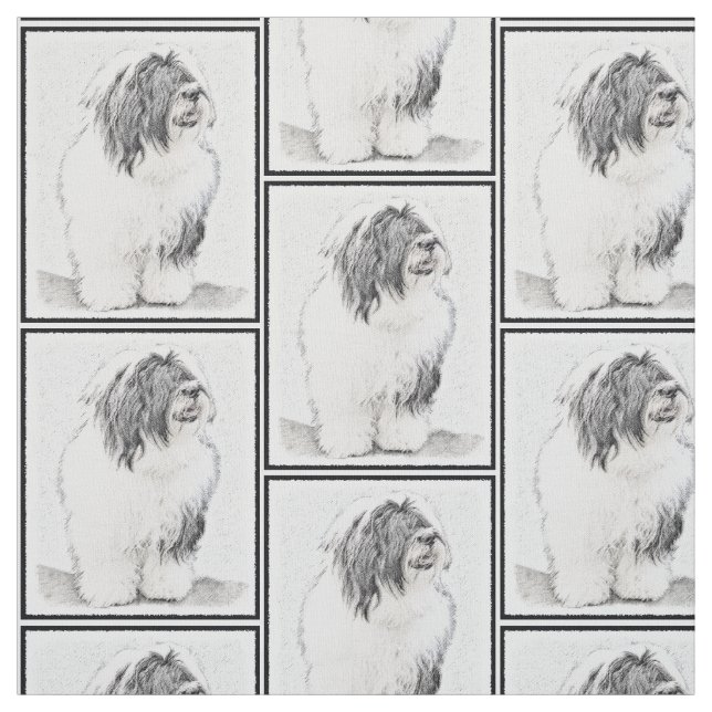 Tecido Desenho Collie Com Carapaça - Arte Cachorra Origin (Modelo)